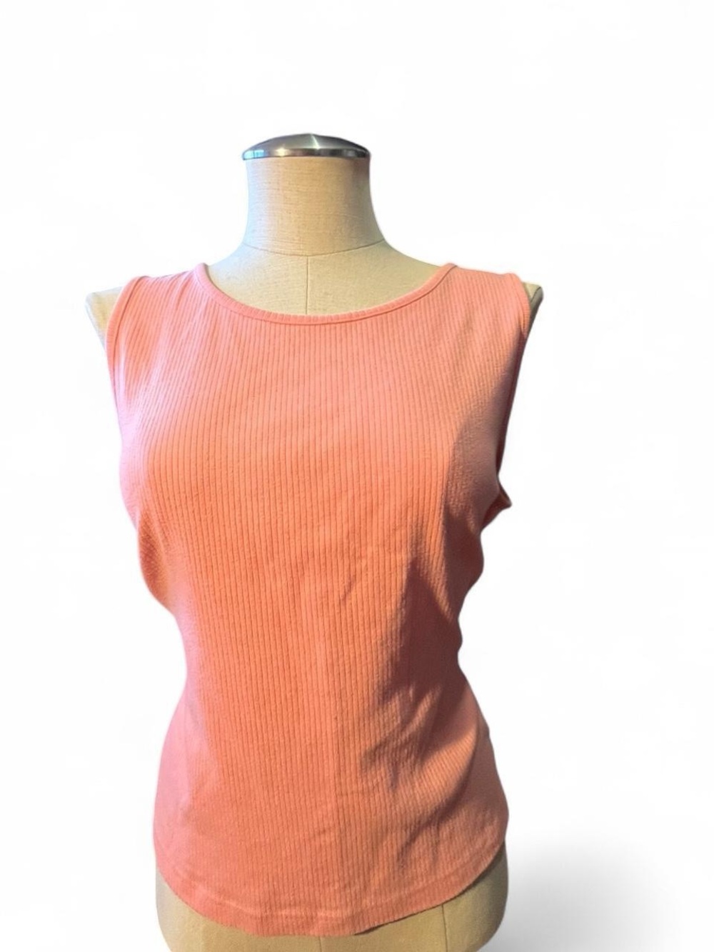 Classic Coral Ribbed Tank Top